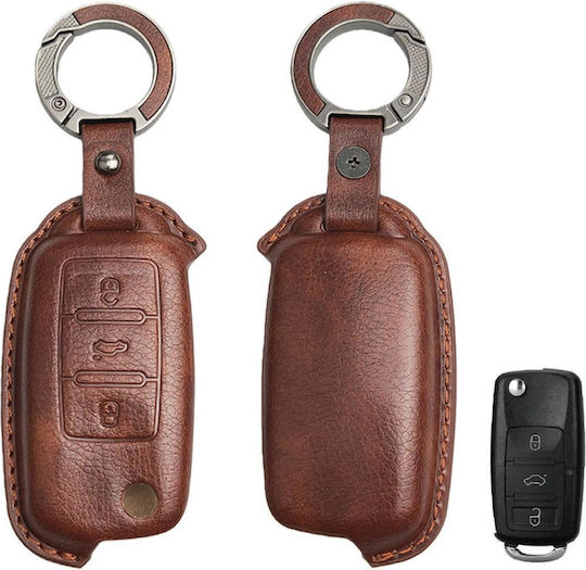 Leather Car Key Case Group Vag 3 Buttons