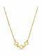 Vogue Necklace With Heart Design From Gold Plated Silver