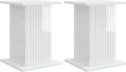 vidaXL Βάσεις Γλάστρας Ξύλινες Λευκές 30.5x30x4...