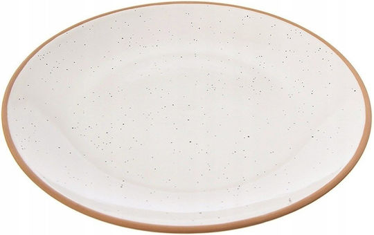 Lumarko Orion Servierplatte Untiefe Keramik Beiges mit Durchmesser 27cm