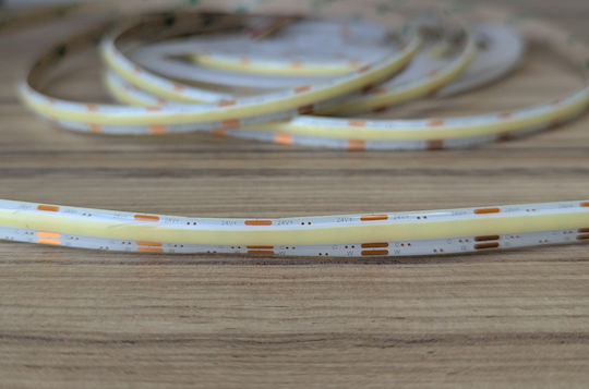 Evivak Bandă LED Impermeabilă 24V Lumină Albă Reglabilă 5m Tip COB