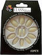 Set 12 Self-adhesive Press-on French Matte White False Nails