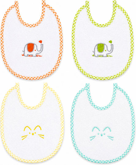 Figlio Bino Waterproof Plastic Baby Bib with Lace Band Brown