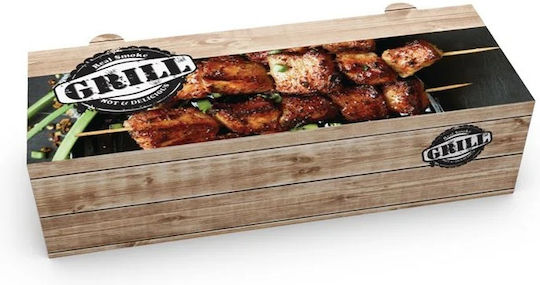 Intertan Σετ 16 Χάρτινα Κουτιά Ψητοπωλείου 25x9x6.5εκ.