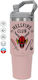Koupakoupa Hellfire Club Handled Tumbler Θερμός Ανοξείδωτο 890ml Ροζ με Καλαμάκι και Λαβή