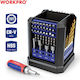 WorkPro Schraubendreher Ratsche mit 48 Magnetischen Wechselbits