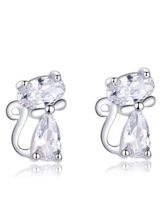 Daskalakis Hypoallergenic Kids Earrings Studs with Stones Silver
