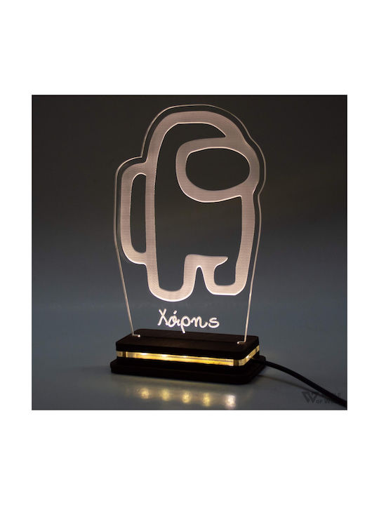 World of Wood Led Kids Decorative Lamp Among Us Multicolor 19x12cm