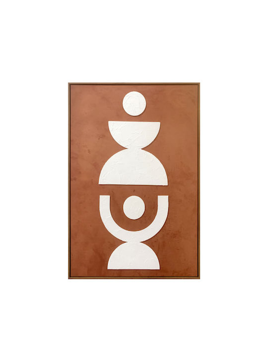 Equilibrium Decorative Painting Frame 82.6x4.3x122.6cm Canvas Orange Ps 034675