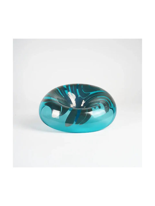 Murano Handmade Tabletop Decor Daktyl Collection Green Cas White