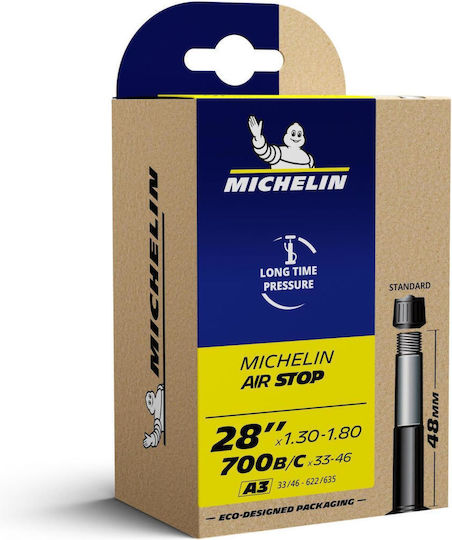 Cameră De Aer Pentru Anvelope De Bicicletă 28x1.30-1.80 700b/c Av48 Michelin Air Stop