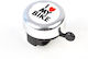 Saks I Love My Bike Bicycle Bell Silver 49mm