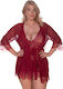 Plus Size Negligee Set Kimono Mit Transparenz M...