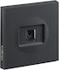 Rl45 Cat6a Socket Black Slim Line Elbulgaria 33550 Bk