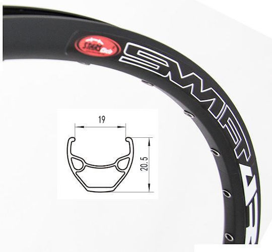 27.5" Stars Genietete Fahrradfelge 32 Löcher