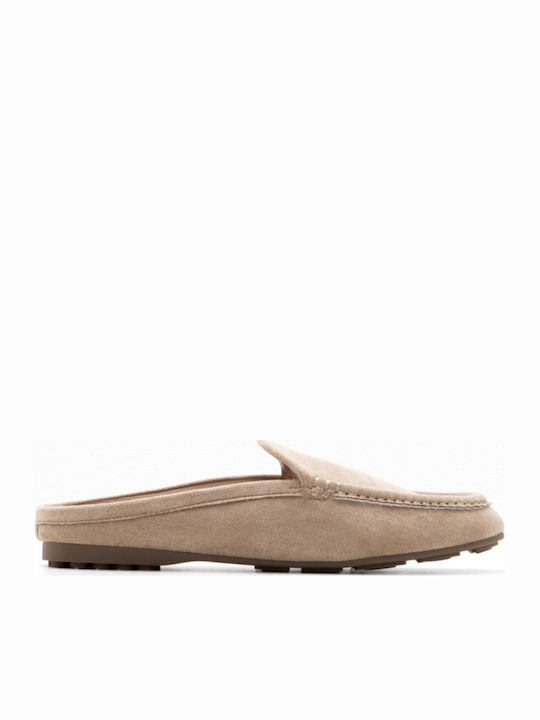 Stephan Shoes Damen Pantoletten mit Absatz in Beige Farbe