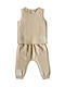 Kids Set With Pants Summer 2 Pieces Beige