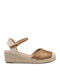 Anatomische Damenplattformen in Stil Espadrilles Goldene