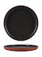 Ready Beta Shallow Plate Made of Black Porcelain with Diameter 20.5cm 6 Pieces