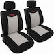 Car Seat Covers Front Universal Set 4 Pieces PVC & Sponge Gray Black Protective