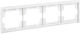 Quadruple Frame White Slim Line Elbulgaria 91040 Wh
