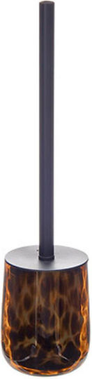 Atmosphera Brown Glass Bathroom Toilet Brush