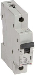 Single-pole Automatic Circuit Breaker Rx³-mcb 1p C 25a 6ka Legrand
