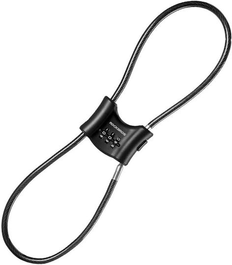 Închizătoare Bicicletă Antifurt Cablu 5.5 Mm Rockbros 32120011001 Negru