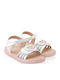 Kids' Anatomic Sandals with Hoop & Loop Closure and Lights White