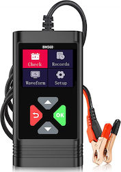 Zola Car Battery Tester Lcd Display 6-20v 2ah-220ah Batteries 70 Cm Cable Black
