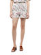 Women's Linen Shorts Ecru Red Black