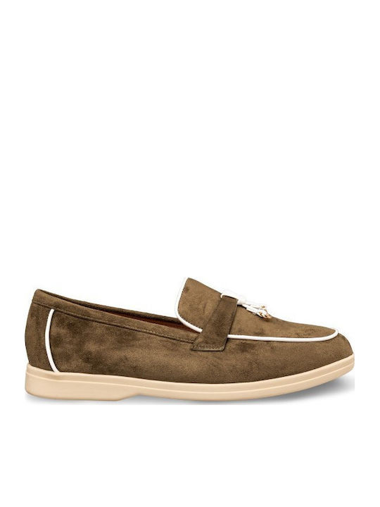 Envie Shoes Women's Loafers in Green Colour