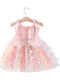 Girls Dress Sleeveless Tulle Pink