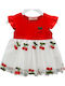 Girls Dress Short Sleeve Tulle Sweet Cherry Blossom