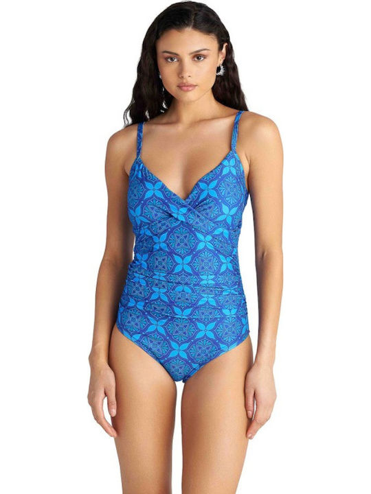 Active One-Piece Swimsuit with Padding Blue