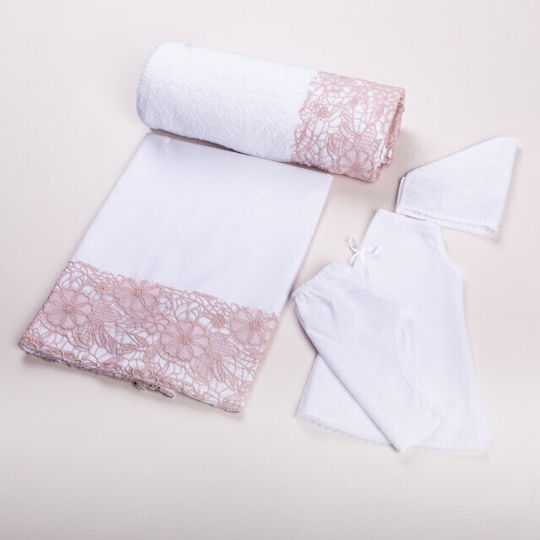 Nuova Vita Set Christening Oilcloths White 3 Pieces