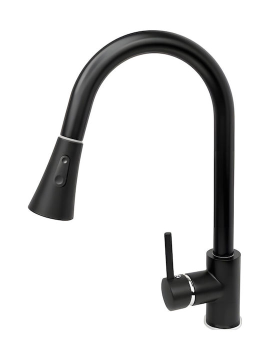 Küchenarmatur Zähler mit Abnehmbare Dusche Ausziehbare Schwarze