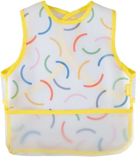 Baby Jem Αδιάβροχη Σαλιάρα Υφασμάτινη Smiley Face Yellow για 6 m+