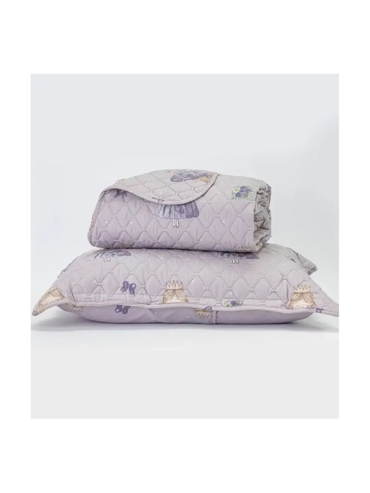 Borea Set Kids Single Quilt with Pillowcase Lily Pink 160x220cm