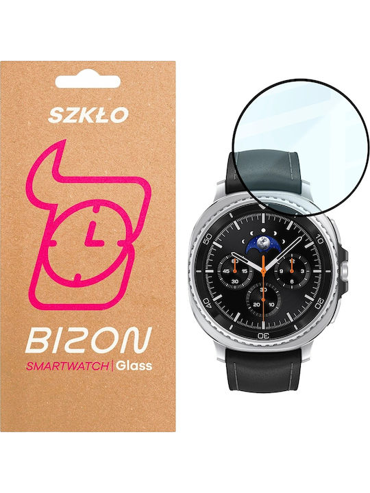 Bizon Glass Watch Edge Hybrid Tempered Glass Protecție Ecran Compatibilă Samsung Galaxy Watch 8 Classic 46mm Negru