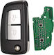 Telecomandă Cheie Auto Completă Techstar Compatibilă Nissan Qashqai J11 Pulsar C13 Juke F15 X-Trail T32 Micra 2 Butoane 433 Mhz 4a Pcf7952e Cwtwb1g767