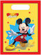 Procos Plastic Gift Bag with Mickey Theme 22x17cm 6 Pieces