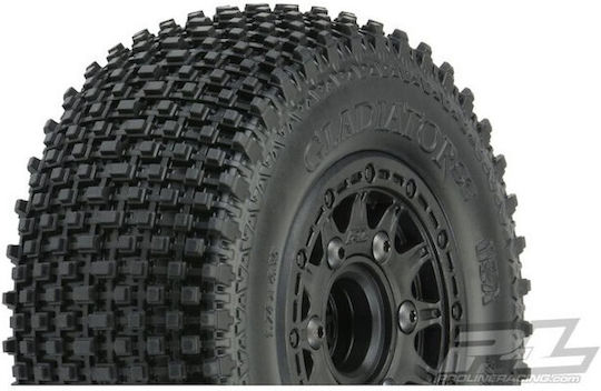 Set Anvelope Gladiator 2.2"/3.0" M2 Medii Pe Jante Raid Negre Pentru Curse Scurte 2 Bucăți