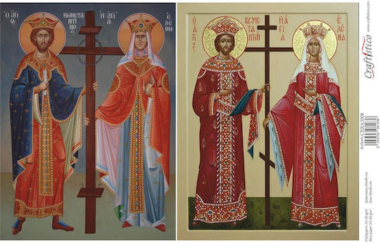 Craftistico Rice Paper Decoupage 30x40cm Saint Constantine Saint Helen