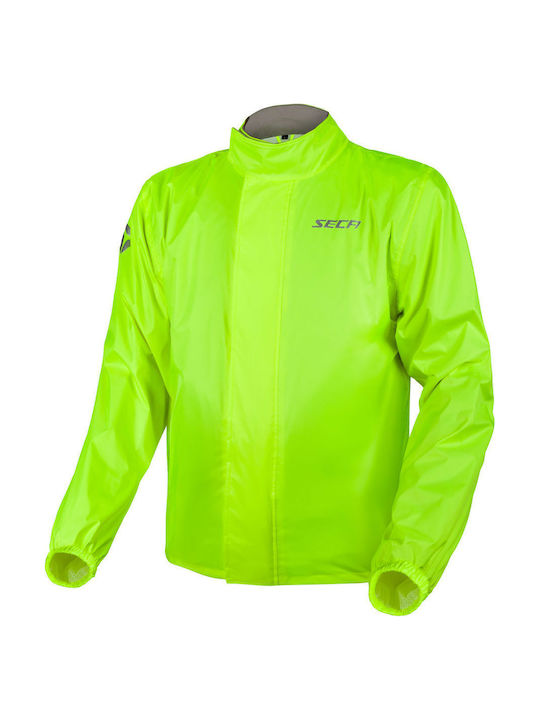 Seca Typhoon Fluo Yellow Rain Jacket Size L