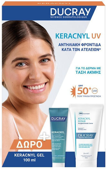 Keracnyl Set cu Cremă de Protecție Solară pentru Față SPF50 2 Bucăți