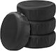 Set 4 Tire Covers Rubber Storage Black
