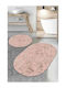 SteweHome Αντιολισθητικό Σετ Πατάκια Μπάνιου STE-001970-P1970 Ροζ Μάρμαρο