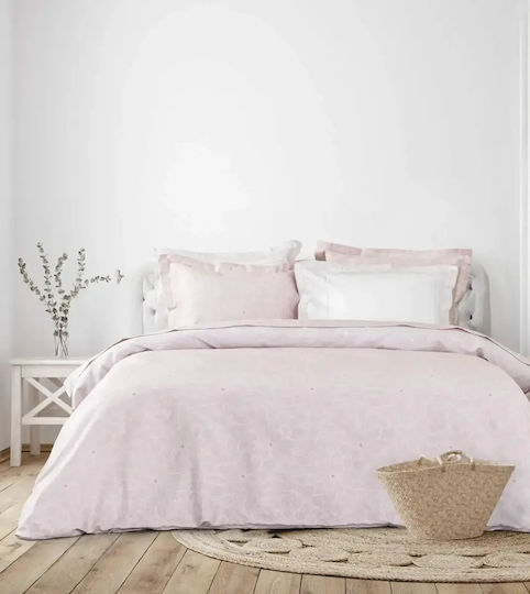 Nima Pose Double Bed Sheets Set 240x270cm Pink (4pcs)