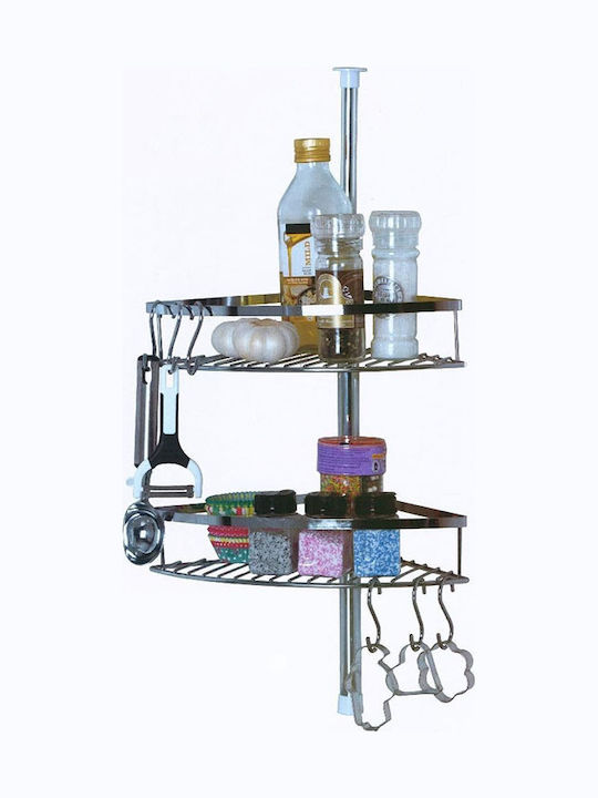 Alpina Appliances Wall Mounted Bathroom Shelf Metallic 20x32x7cm